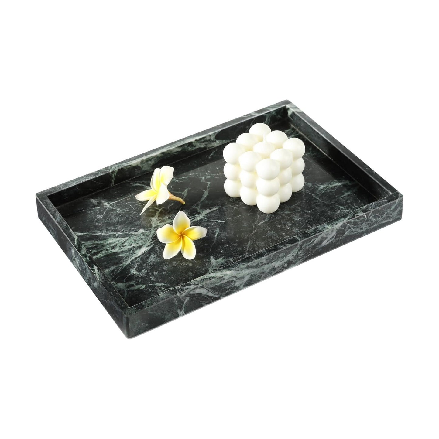Natural Marble Tray / Indian Green / 12 x 8 x 0.8
