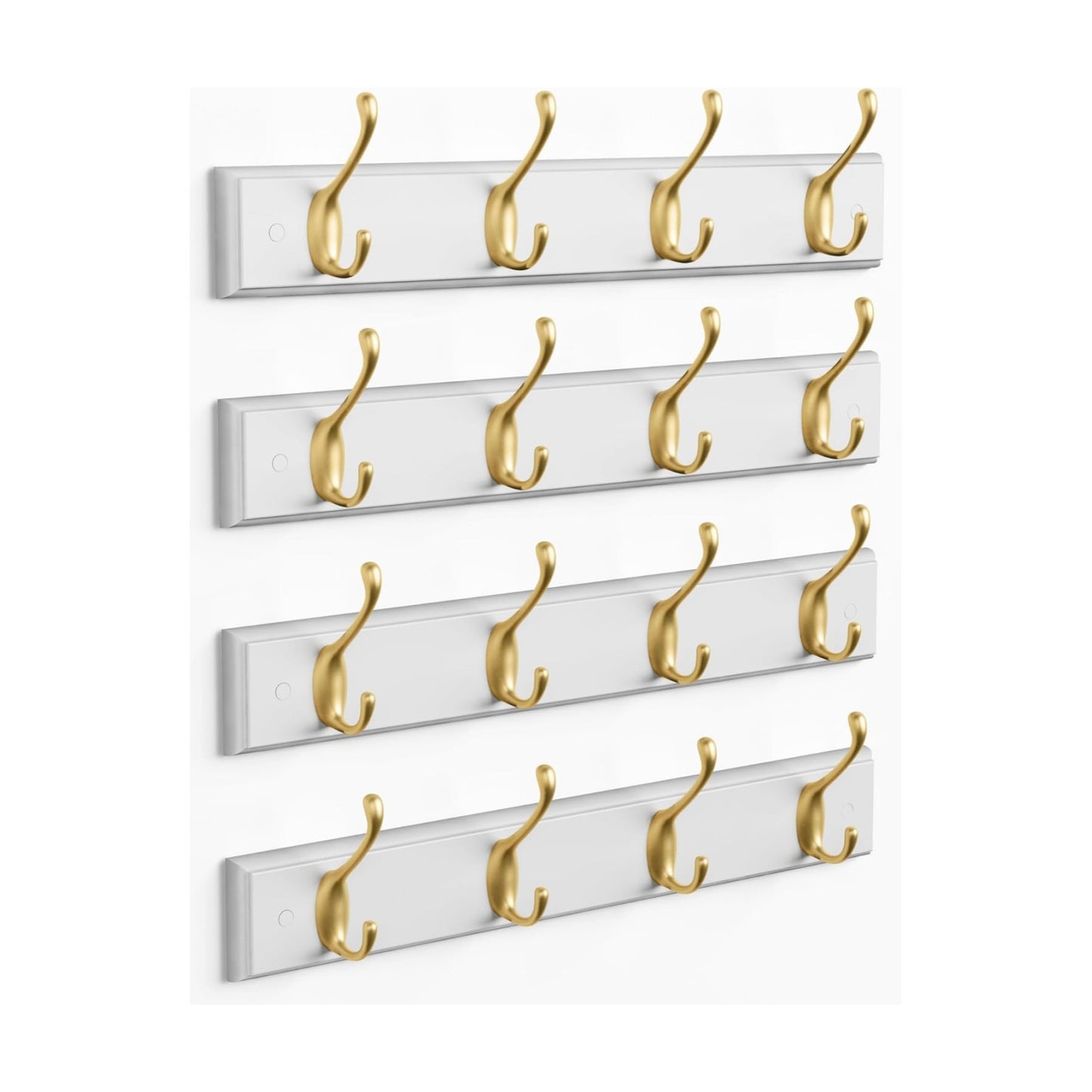 Forbena Gold Coat Rack Wall Mount, Decorative Coat Hooks for Wall, Heavy Duty Coat Hanger Key Holder for Hanging Hats