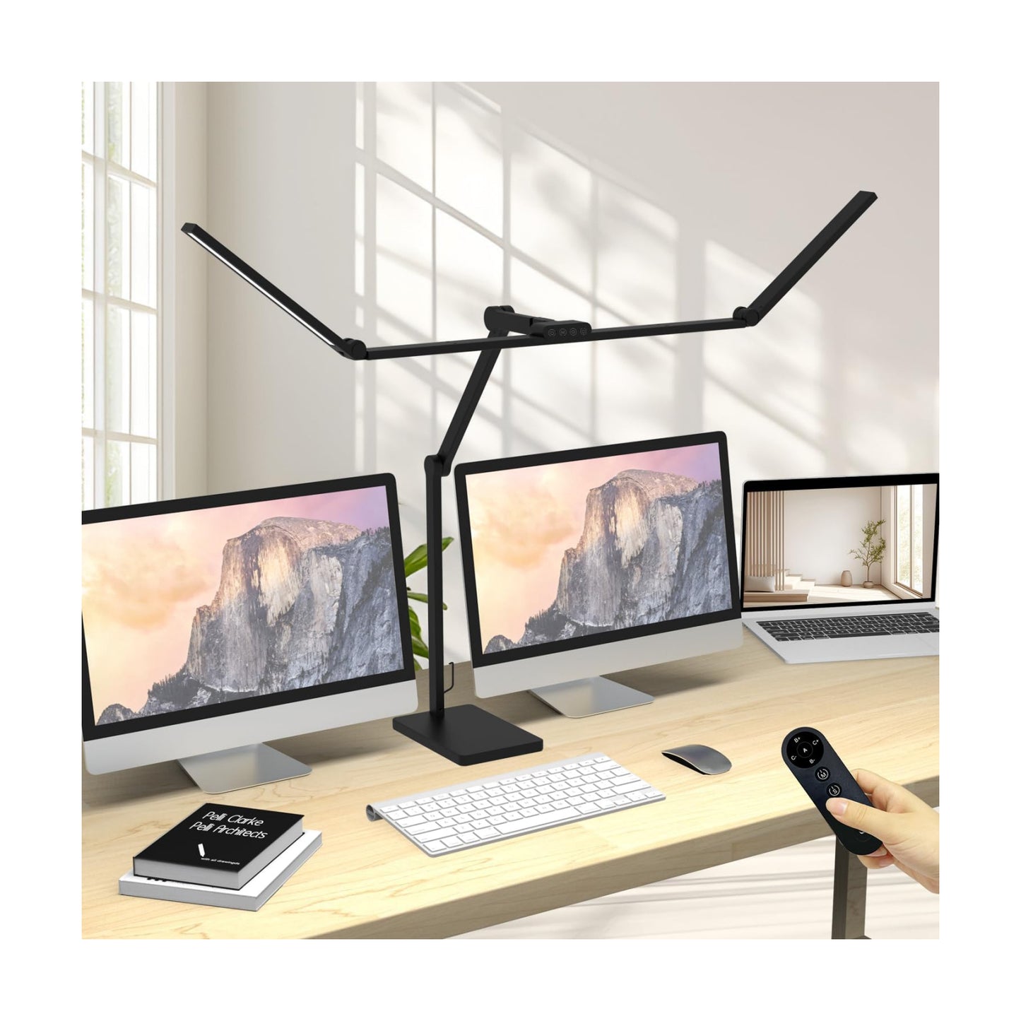 Omorepa 36W 3000LM Ultra Bright Architect Desk Lamp with Base, 47.4Inches Wide Tall Overhead Desk Light for Home