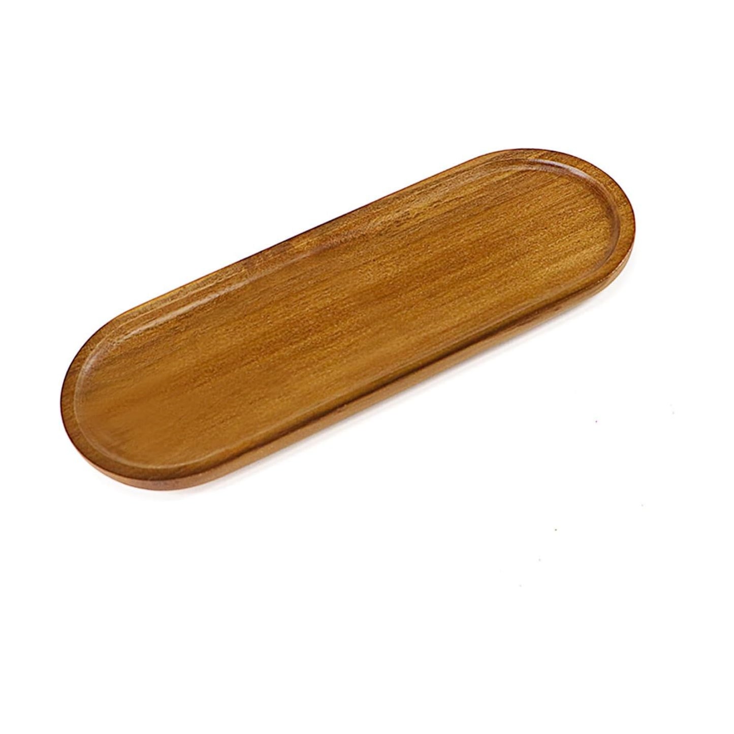 Small Wooden Oval Tray / Oval x 1 / 11.3 x 4.1 x 0.6