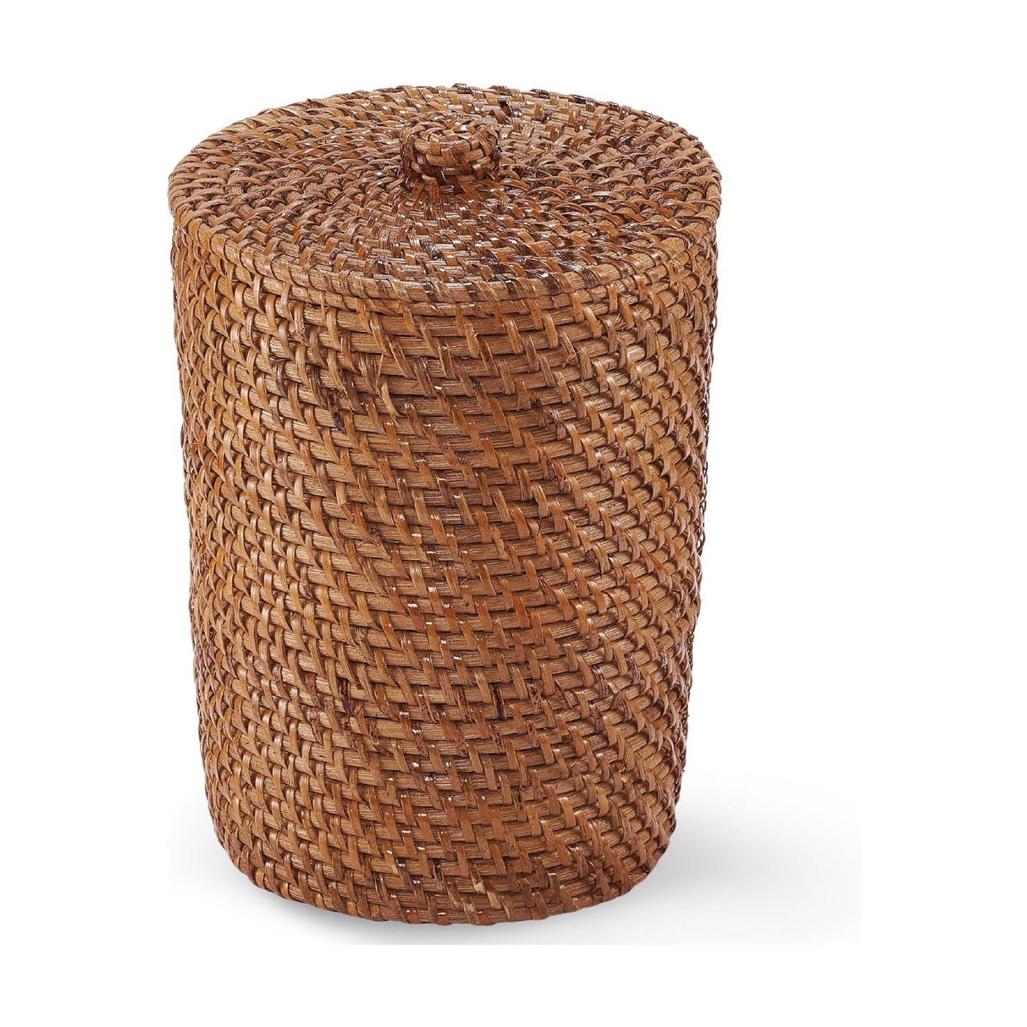 Wicker Trash Can / Brown / 2 Gallon