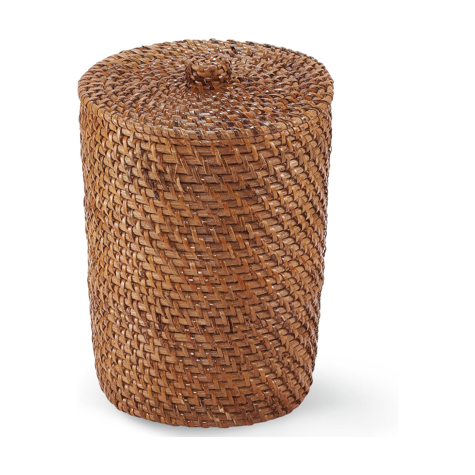 Wicker Trash Can / Brown / 2 Gallon