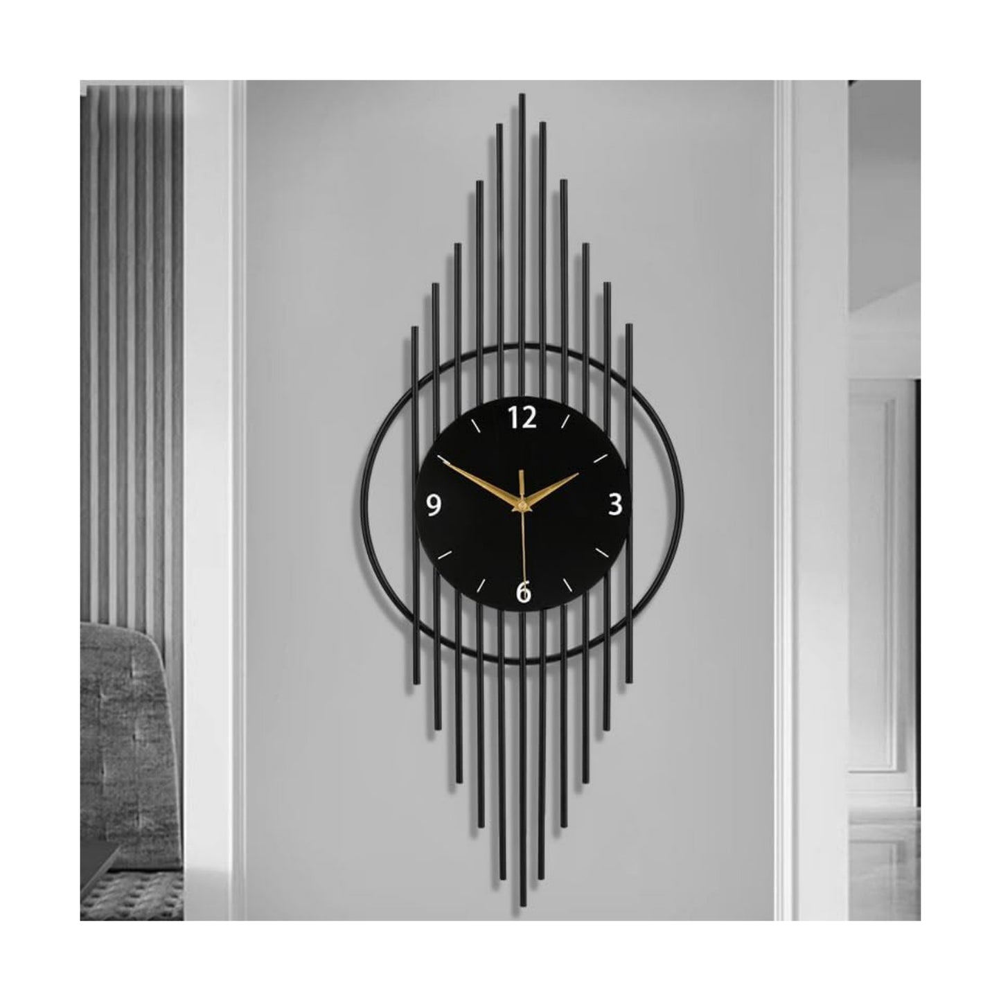 Wall Clock,Decorative Wall Clocks with Silent Quality Quartz Clock Battery Operated,Large Wall Clock for Living