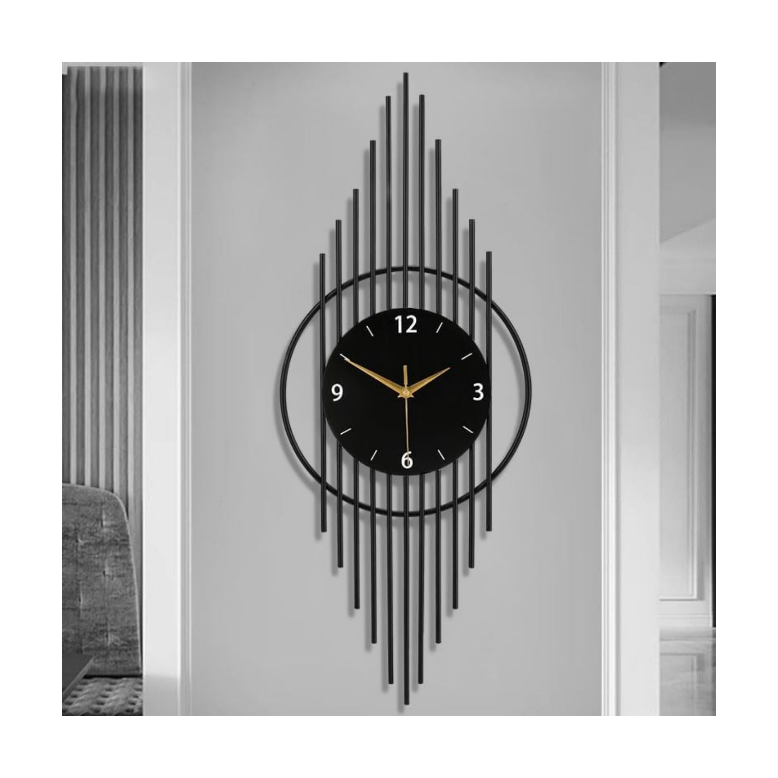 Wall Clock,Decorative Wall Clocks with Silent Quality Quartz Clock Battery Operated,Large Wall Clock for Living
