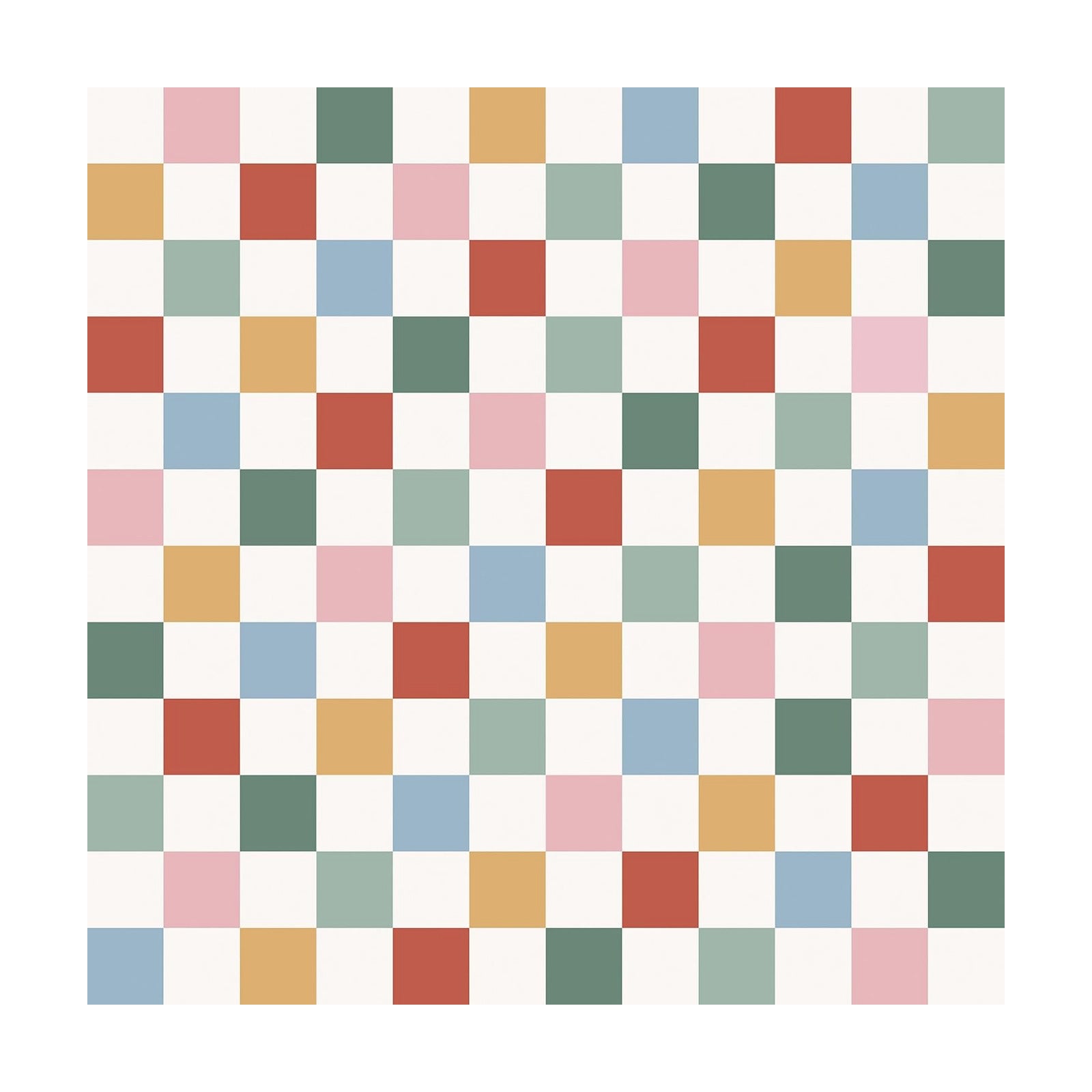 Colorful Checkered Wallpaper Peel and Stick Green Pink / 17.5 x 79 / Colorful Wallpaper / Blue