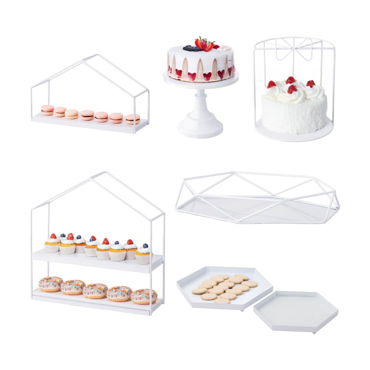 Metal Cupcake Stand / White / Set of 7