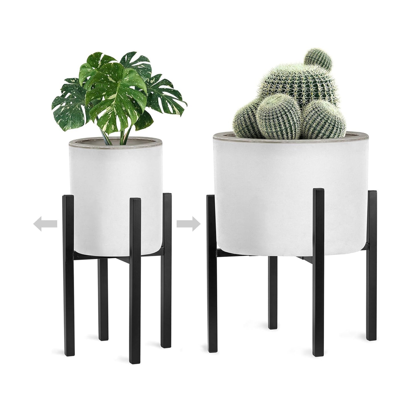 Sorbus Adjustable Metal Plant Stand – Mid Century Style Flower Pot Holder, 10 to 16 Inches Planter Stand for Modern