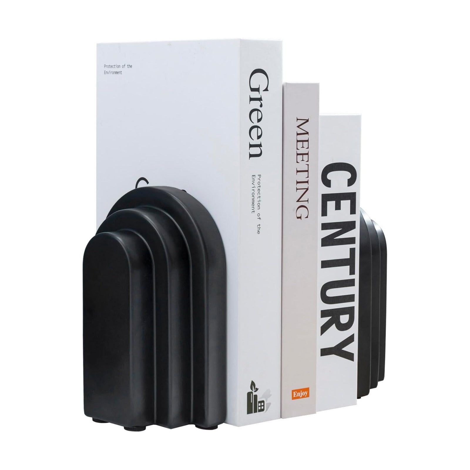 Book Stopper / Book Ends for Heavy Books / Black