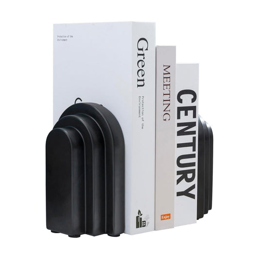 Book Stopper / Book Ends for Heavy Books / Black