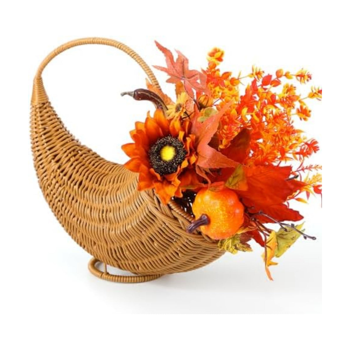 Fall Cornucopia Basket Thanksgiving Table Harvest Fern Cornucopia