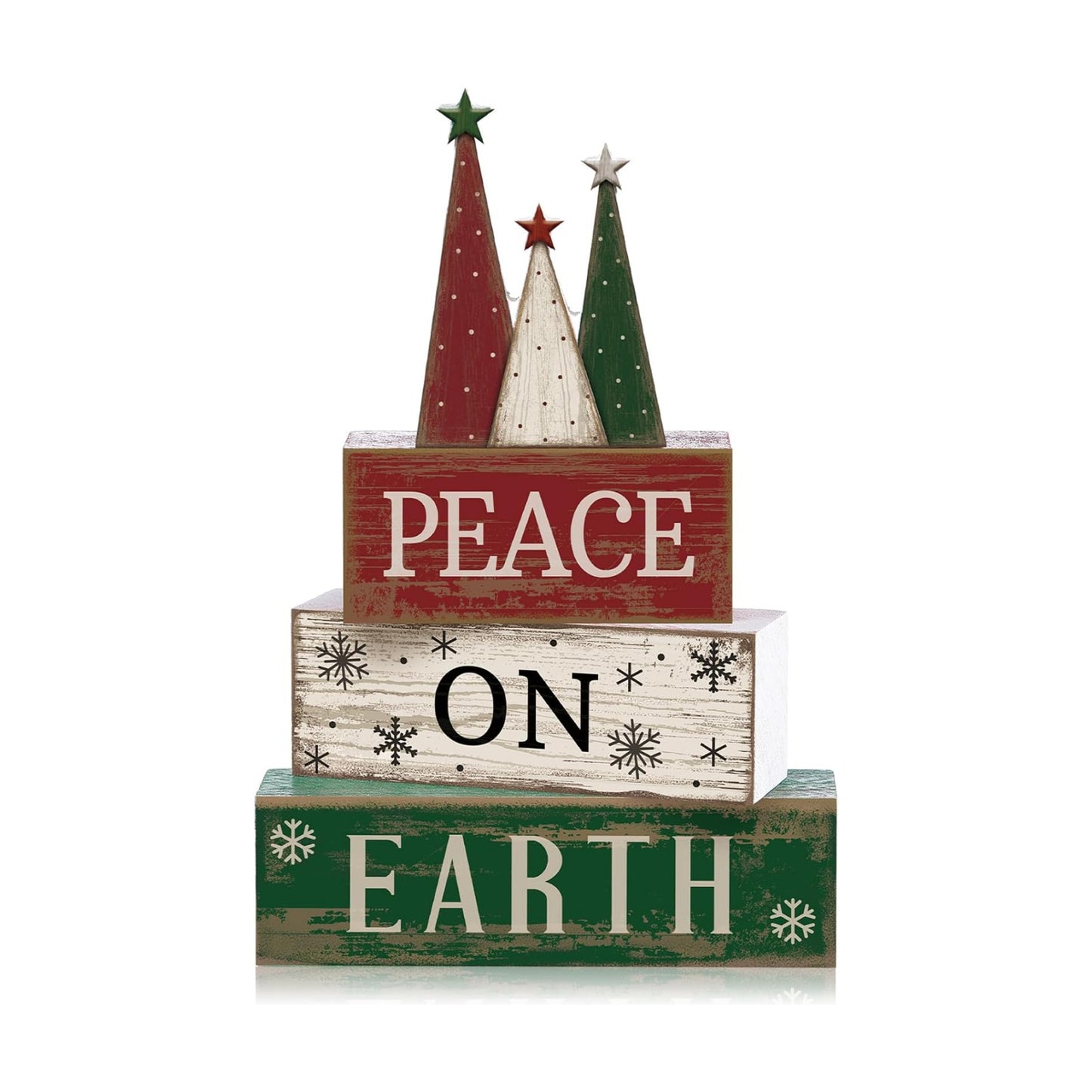 Lineshading 4 Pcs Christmas Table Decoration Wooden Christmas Tree Signs