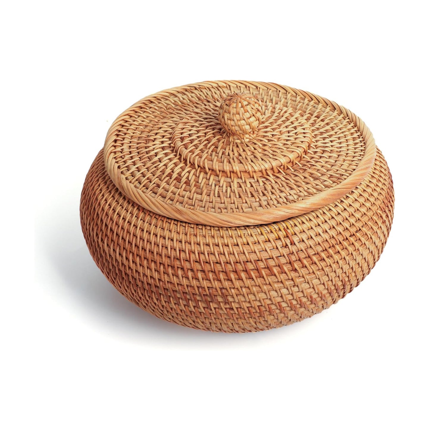 Handwoven Rattan Basket / High:9.06"d*6.30"h / Natural