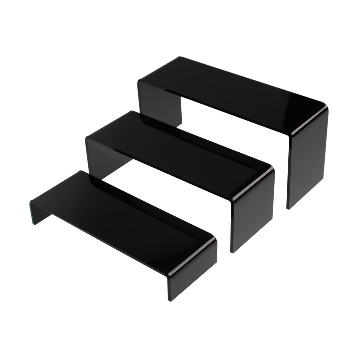 Tiered Stands for Party Table / Black / Set of 3