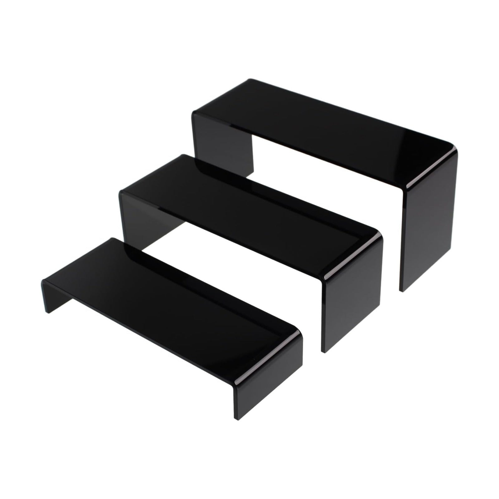 Tiered Stands for Party Table / Black / Set of 3
