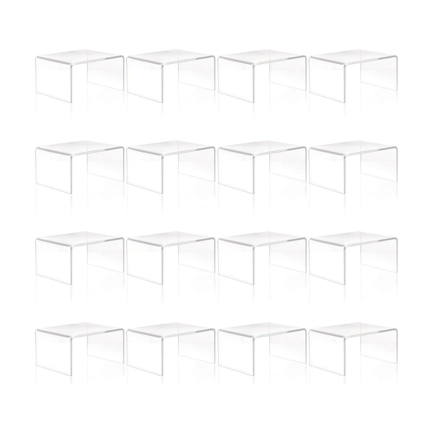 Display Stand for Figures / Clear / Set of 16