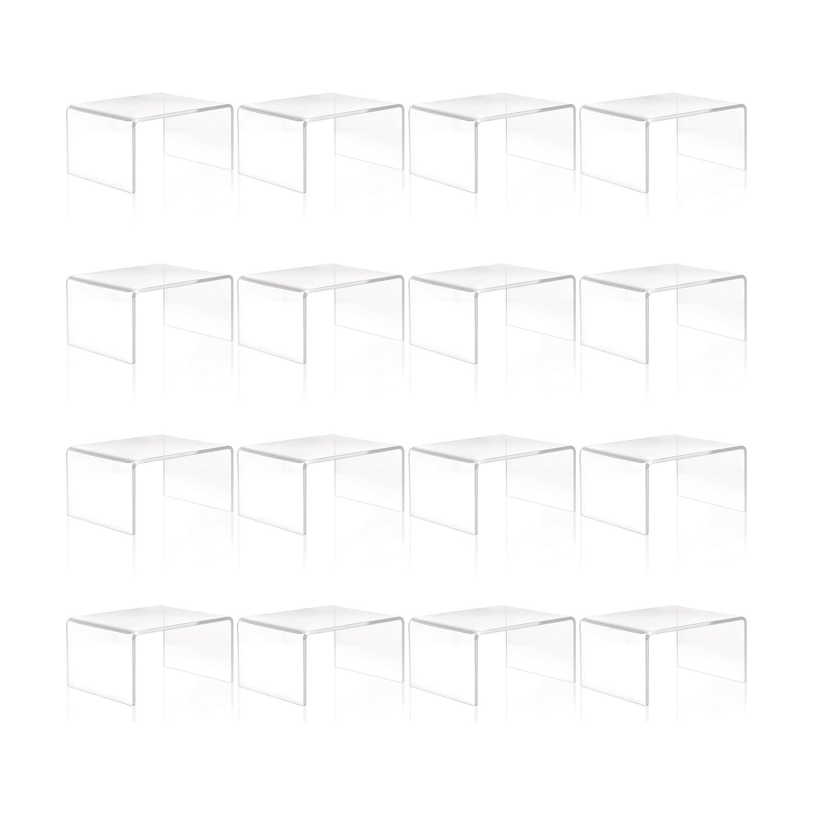 Display Stand for Figures / Clear / Set of 16