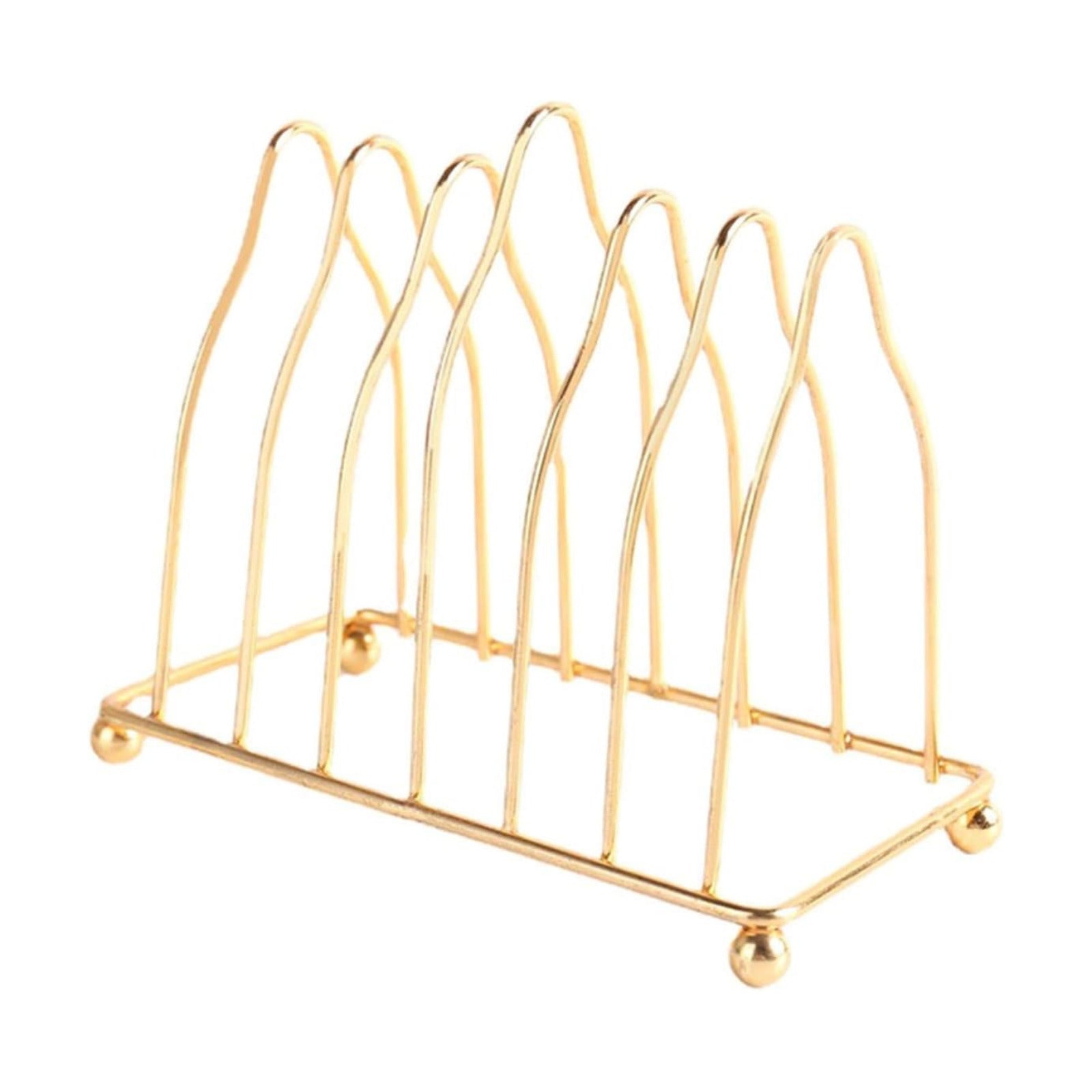 Iron Metal Plate Organizer Elegant Metal Dish Rack / Gold