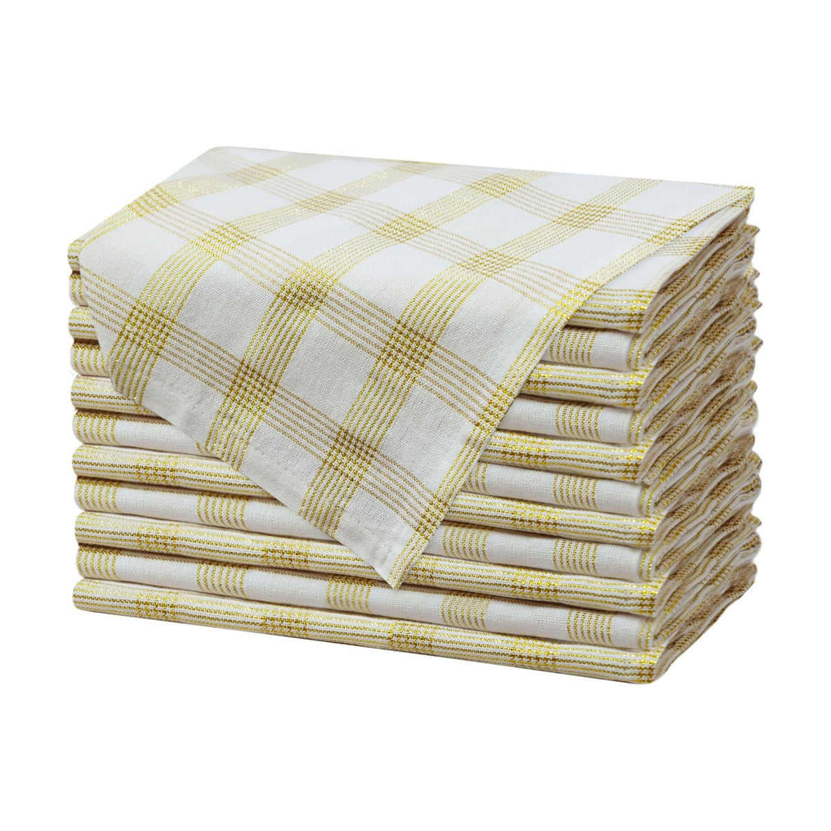 COTTON CRAFT Christmas Plaid Dinner Napkins - 12 Pack Cotton Cloth Napkins
