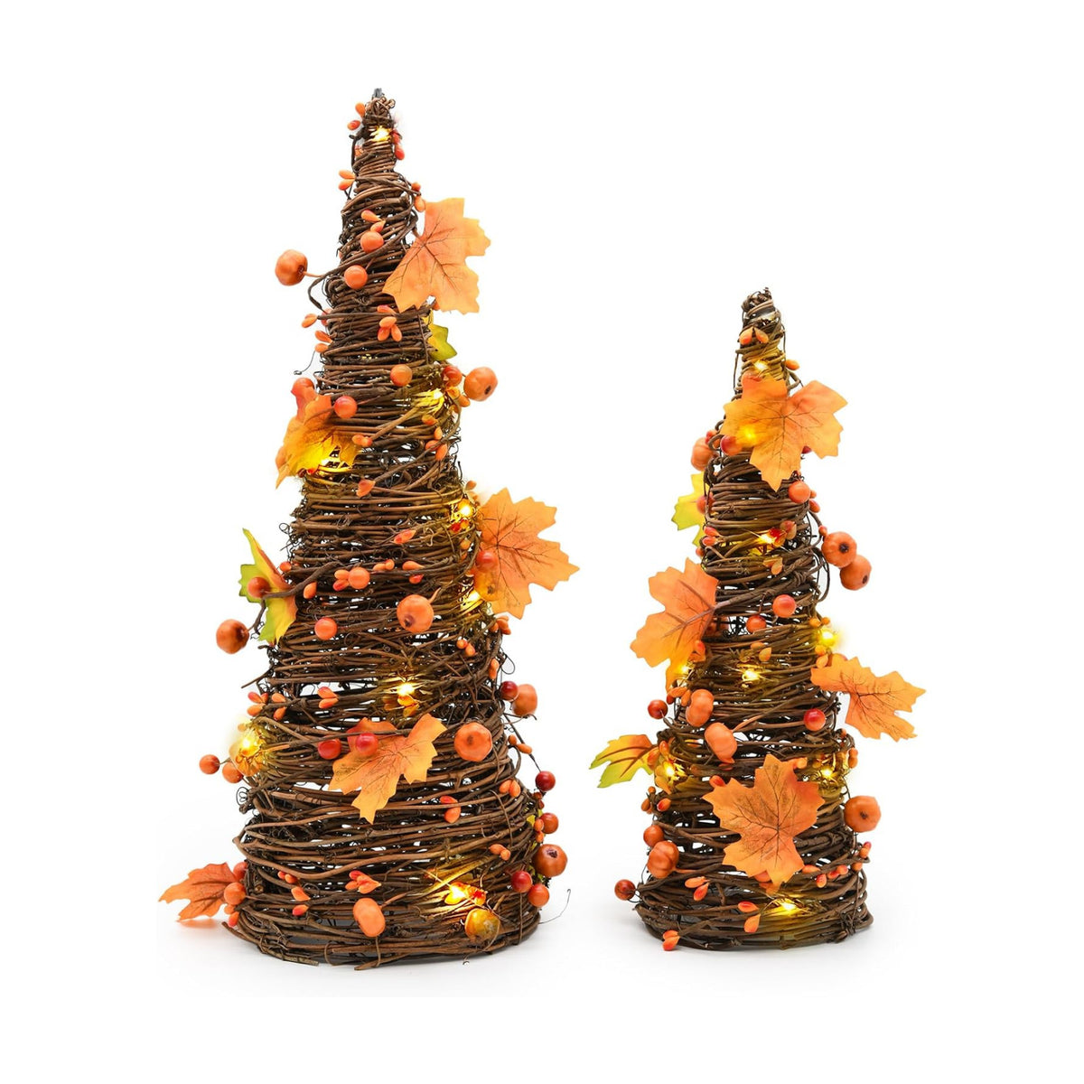Fall Decor, Fall Tabletop Trees, Lighted Pumpkin Thanksgiving Decorations