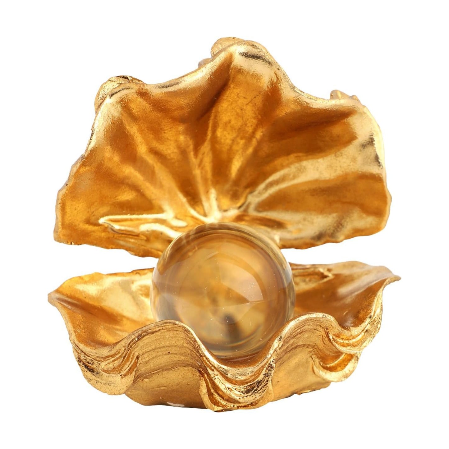 Pearl Oyster Statues Home Decor Living Room Decor Coffee Table Sculpture Bedroom Desk / Gold