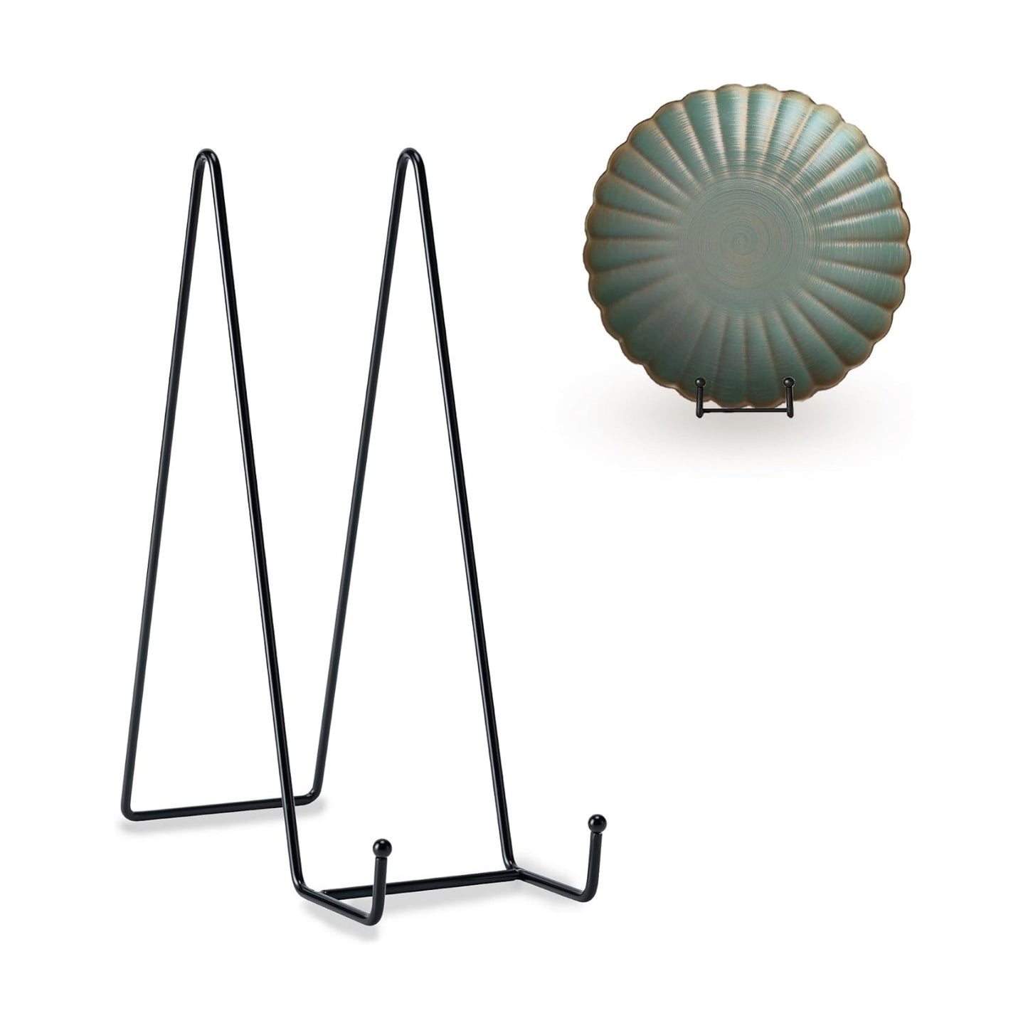 Hoewina 3 Pack 12 Inch Plate Stands for Display, Plate Holder Display Stand | Metal Frame holder stand for Book