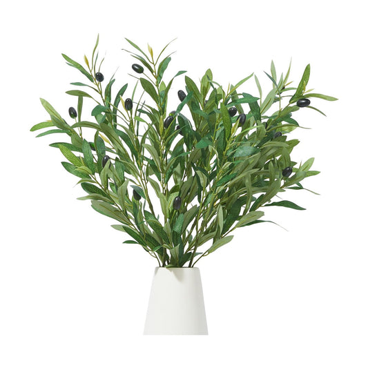 Olive Branches for Vases Artificial Greenery Stems Faux Olive Tree Branch Home / 35 Inch / Set of 4