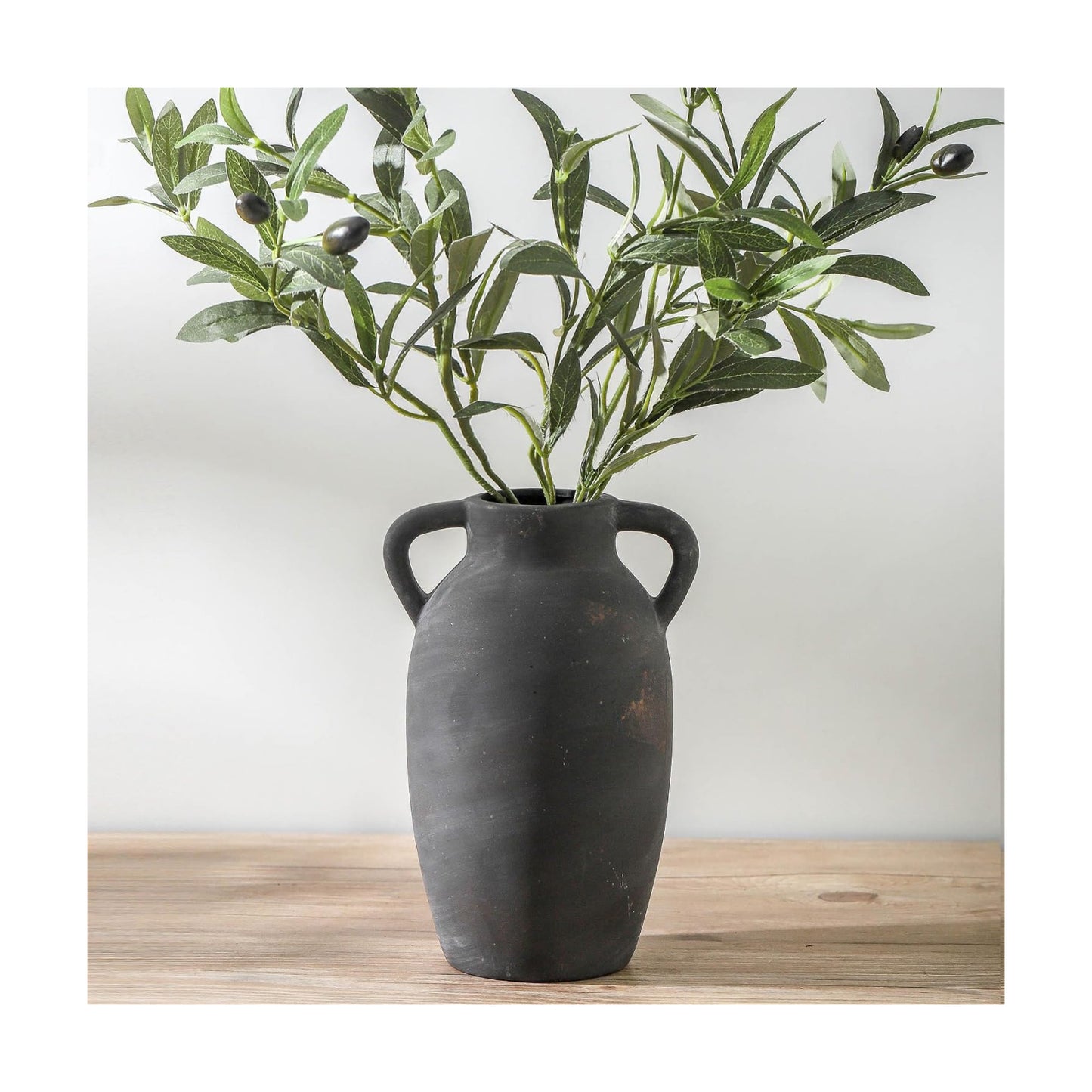 Ceramic Rustic Vase / 110-3-9.6in / 9.6 Inch