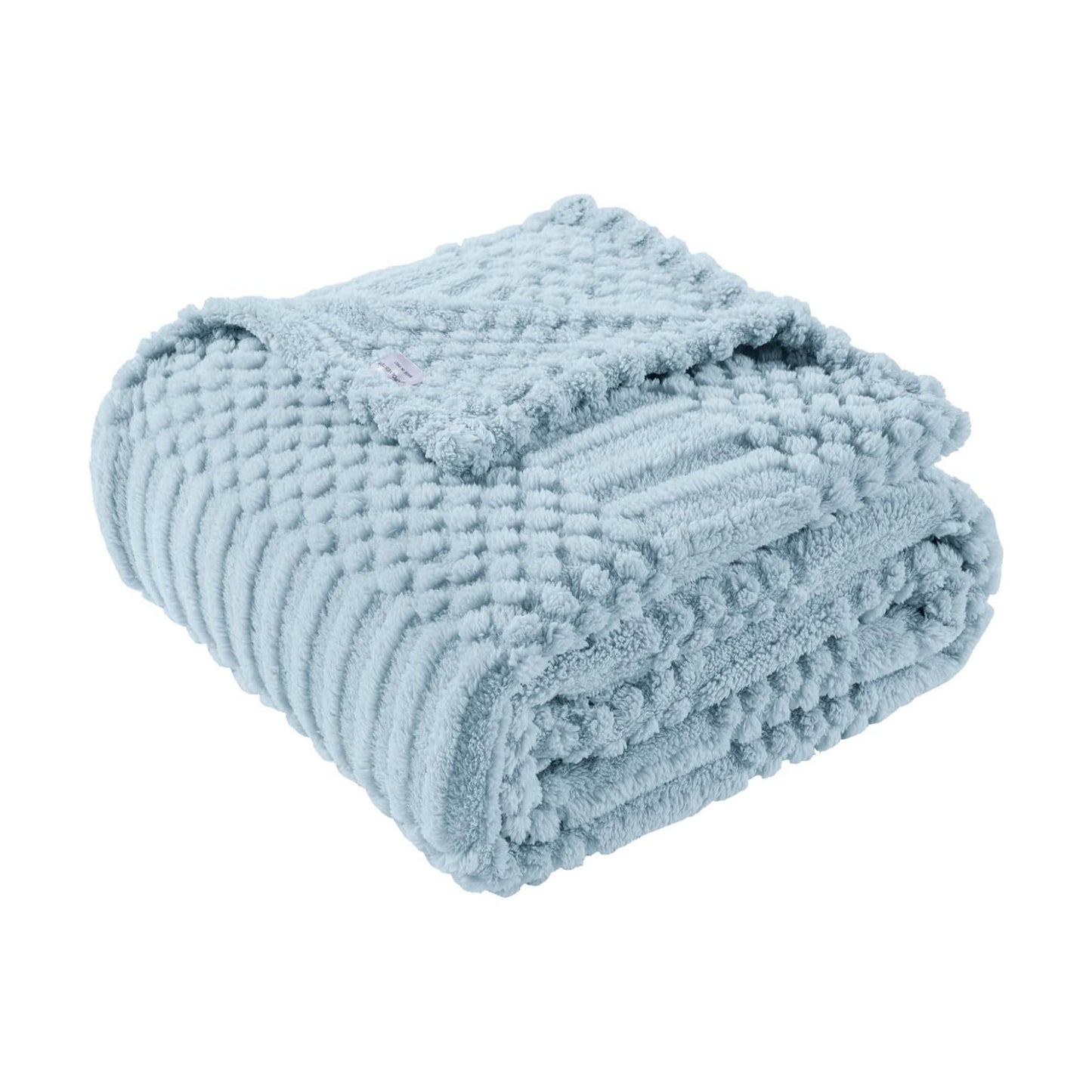 Blue Throw Blanket - Soft & Fluffy Fleece, Cute & Aesthetic, Perfect for Sofa, Couch, Chair, Bed, Living Room &