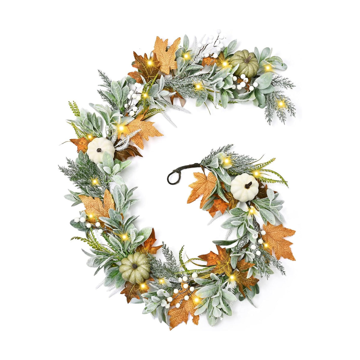 Waipfaru Fall Decor, 6 Ft Fall Garland for Mantle