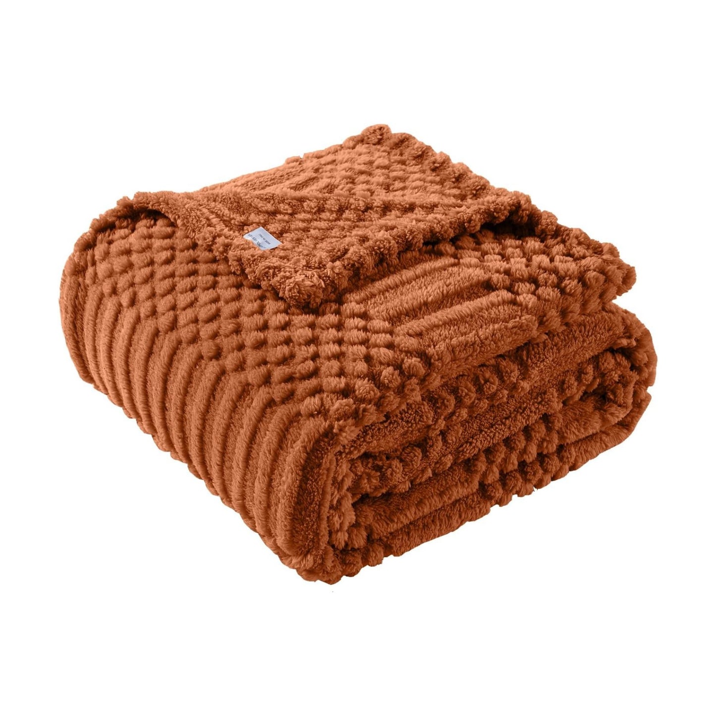 90x104 Inch Rust King Bed Blanket - Soft & Fluffy Fleece, Cute & Aesthetic, Perfect for Sofa, Couch, Bed, Living Room &