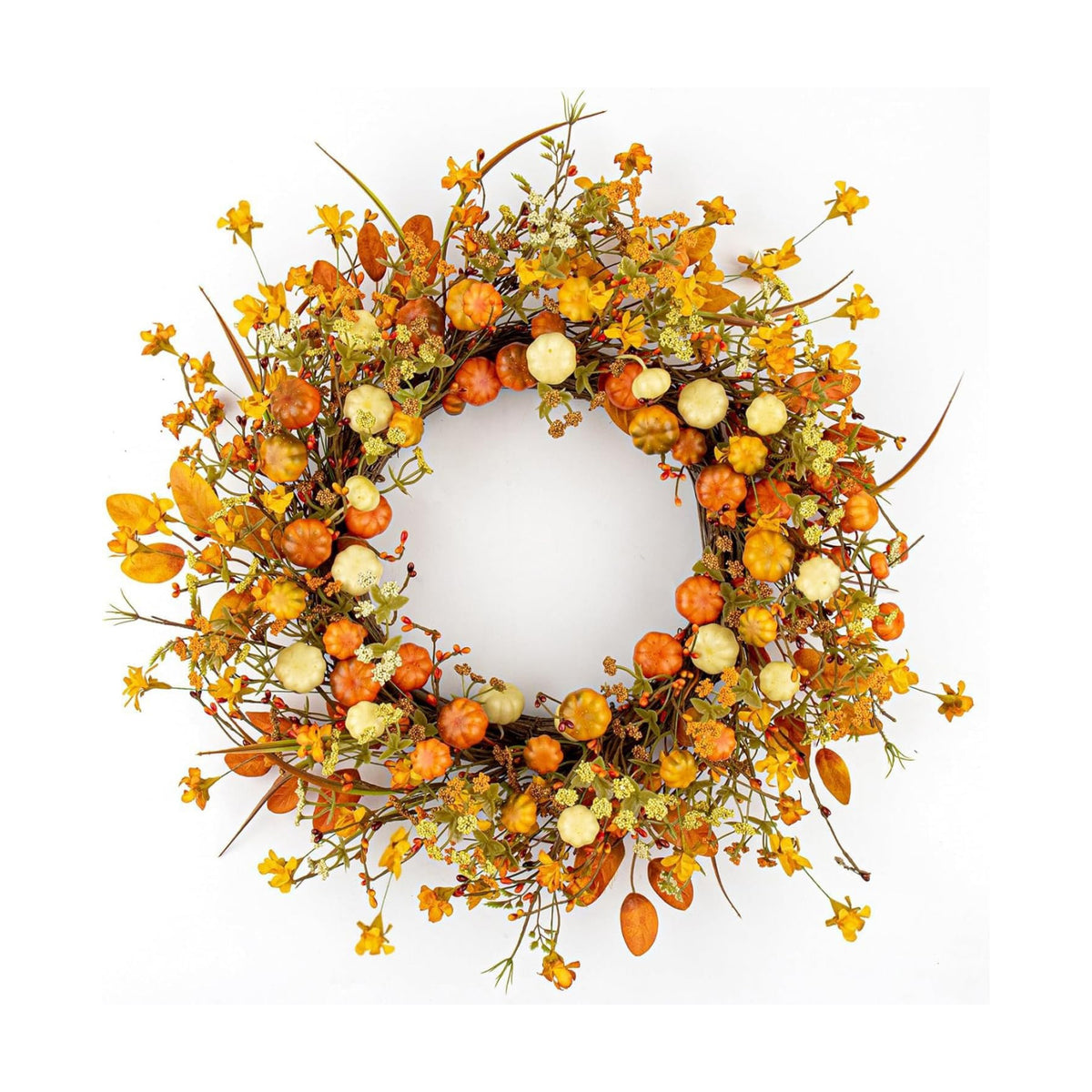 22 Inches Fall Wreath Fall Wreaths for Front Door Autumn Wreath