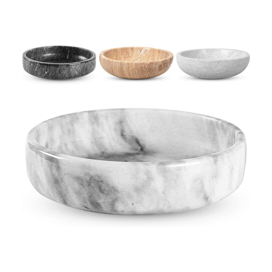 Marble Decorative Bowl / White / Grey - Marble
