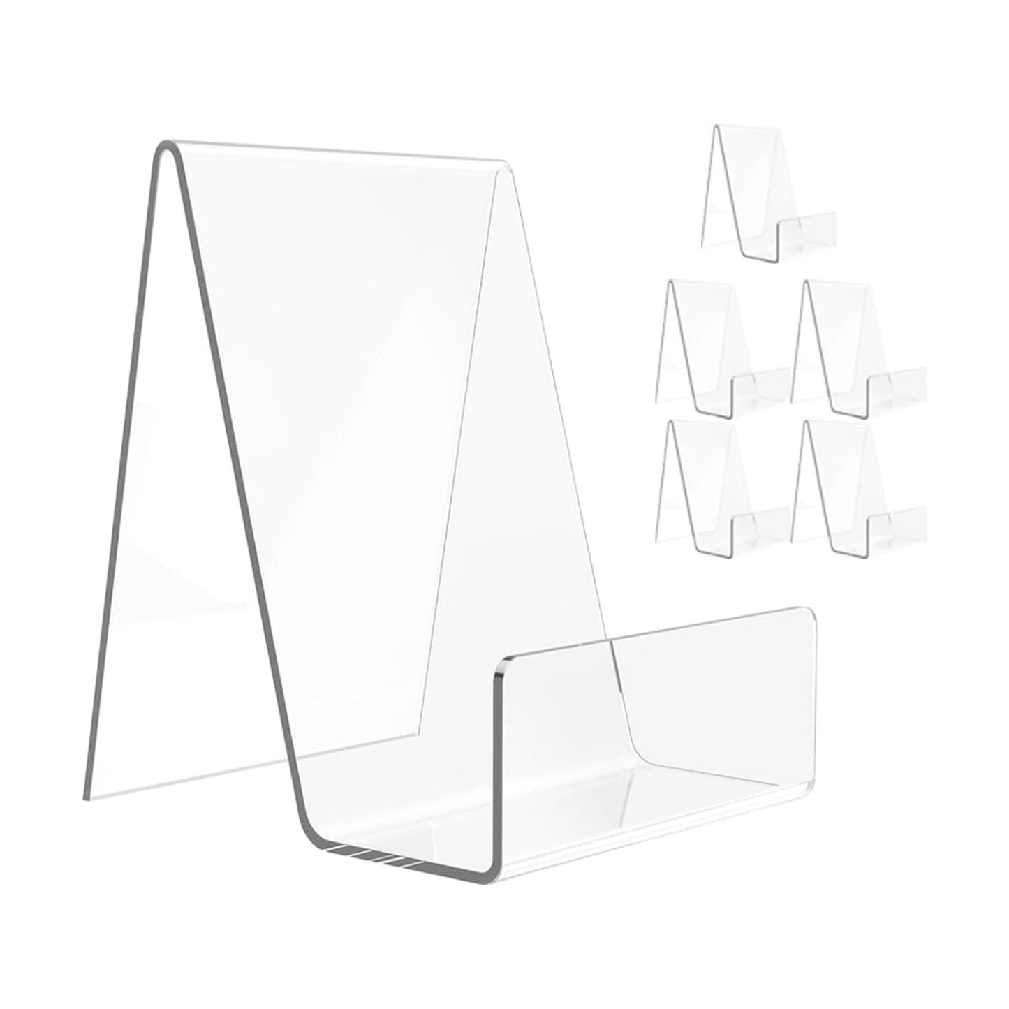 Acrylic Book Display Stand Freestanding Bookshelf for Desk Home Office / Clear / 3.5 x 4.1 x 3
