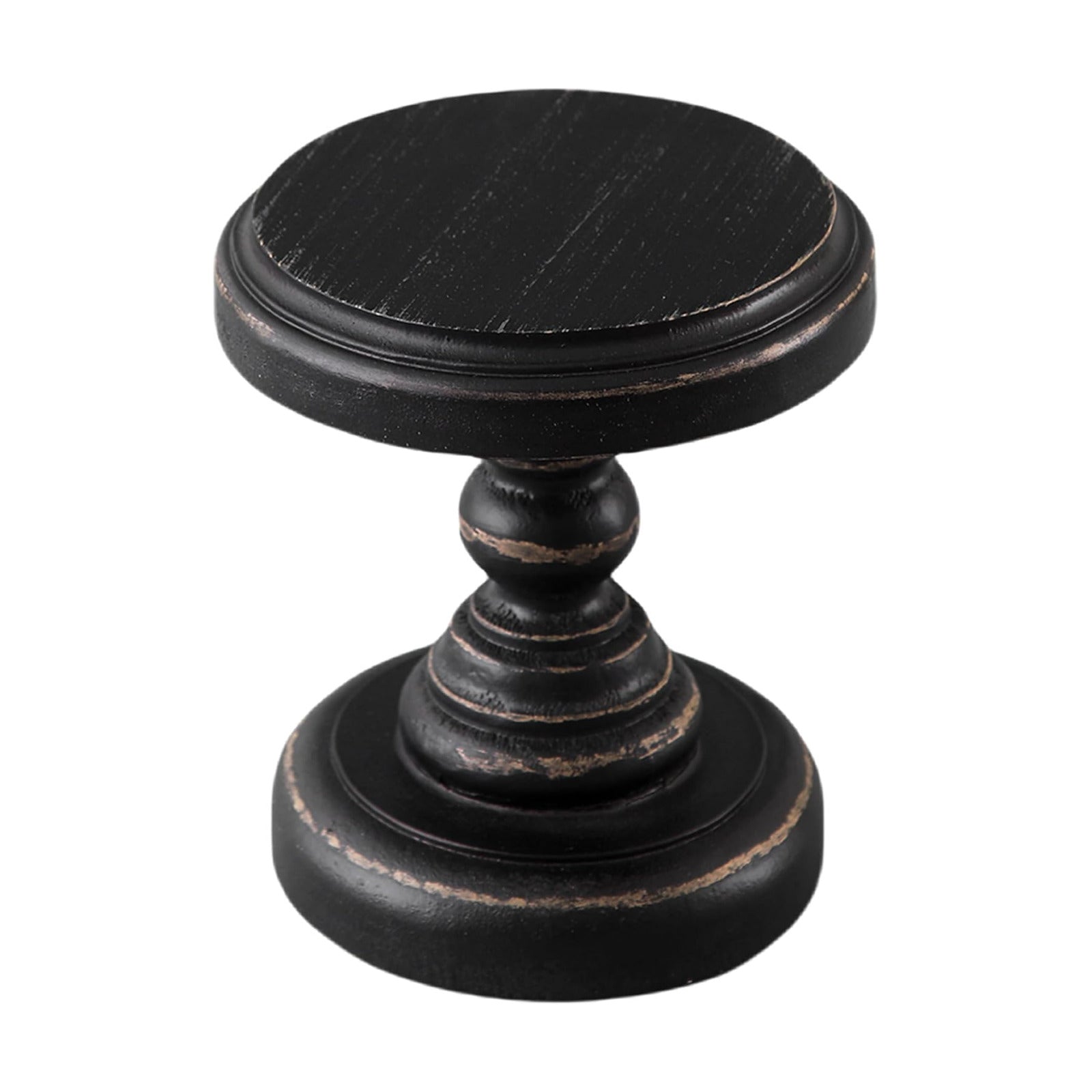 Rustic Small Pedestal Stand/Planter Stands / Black
