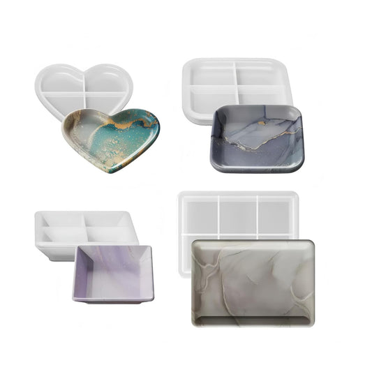 Storage Box Resin Silicone Tray Molds / Set of 4