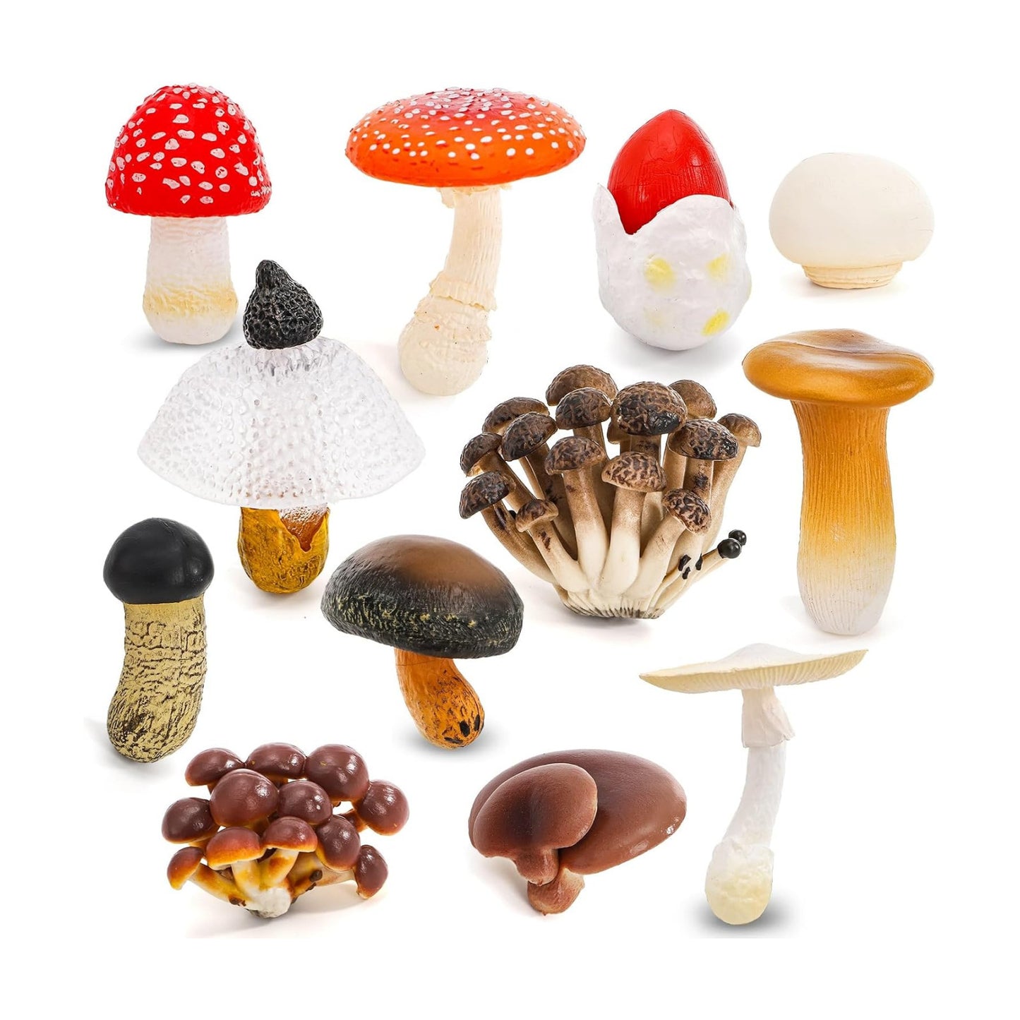 Mini Mushroom Figurines Set / Set of 12