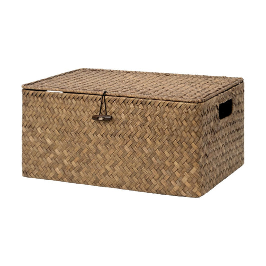 Wicker Baskets / Seagrass Storage Baskets / Brown / 15"L x 11"W x 7"H