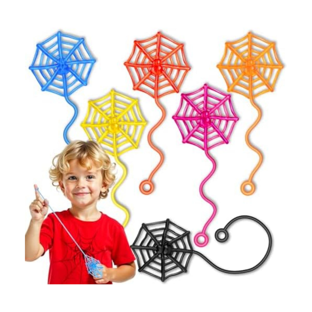 30 Pcs Sticky Spider Web Sticky Hands for Kids Bulk Halloween Party Favors Decorations,Spider Webs for Classroom Prizes Halloween Gifts Goodie Bags Stuffers Pinata Stuffers for Boys Girl