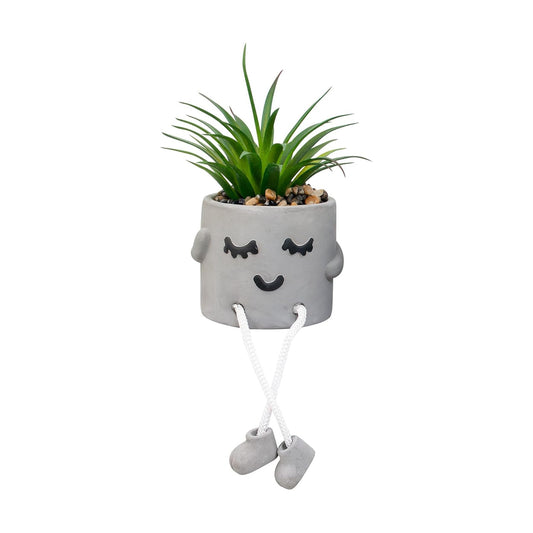 Artificial Succulents Plants in Cement Pots / Shy