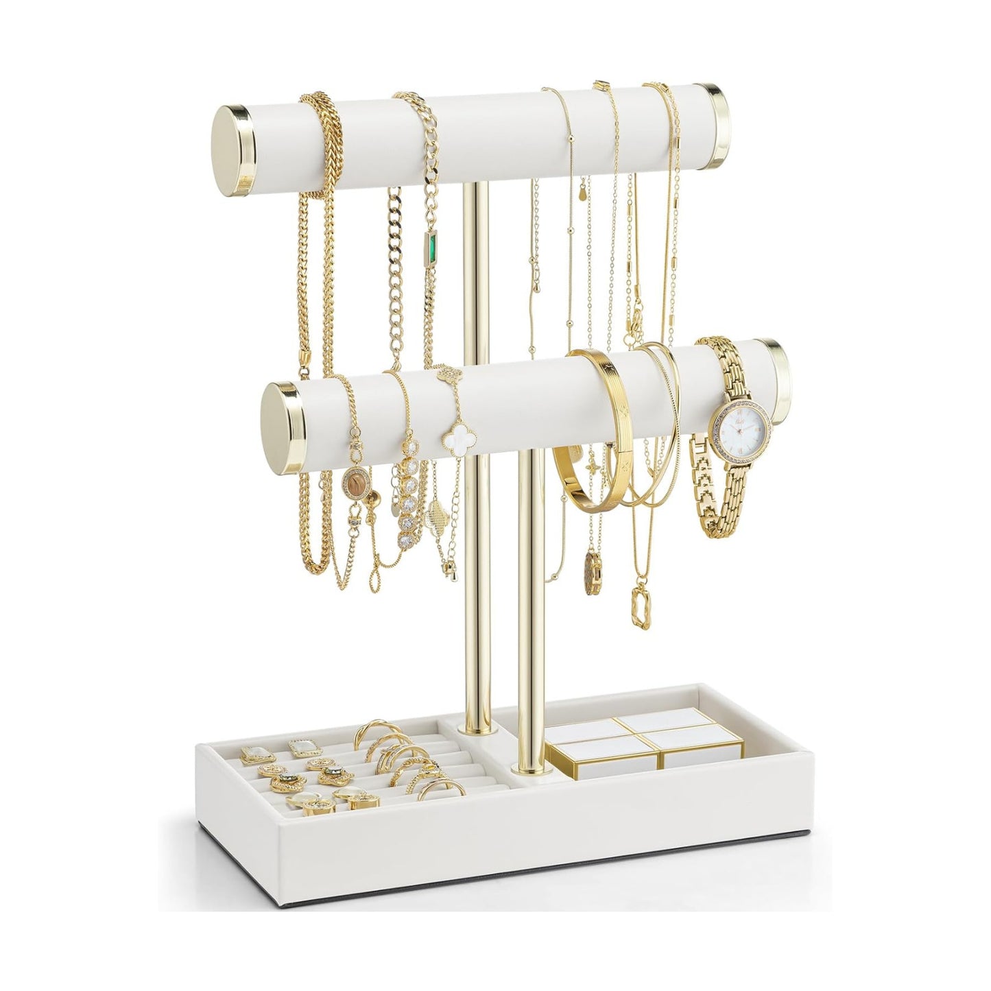 Tray / Bracelet Holder / White / 2 Tier