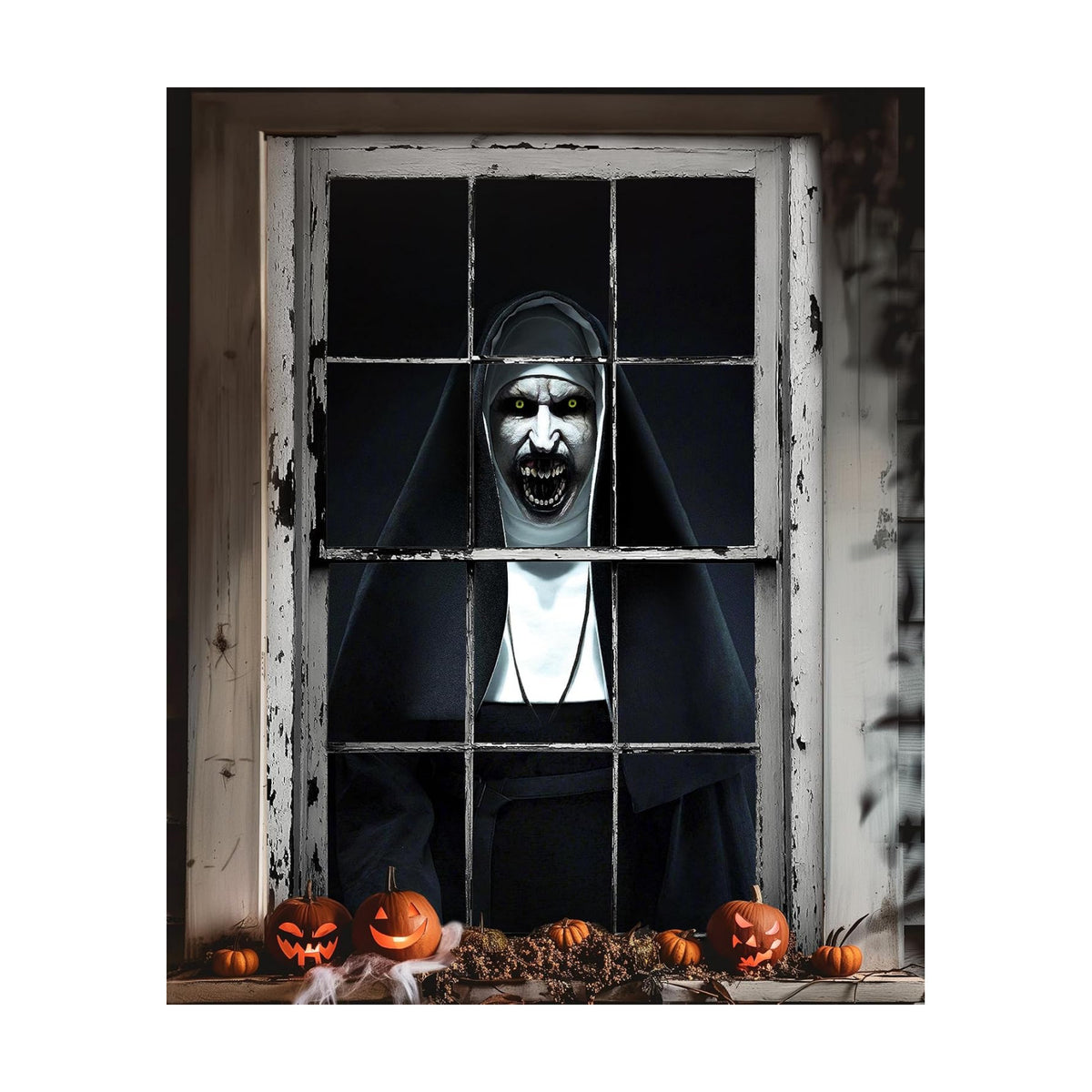 Halloween Horror Window and Door Cover, Scary Decoration for Home Party