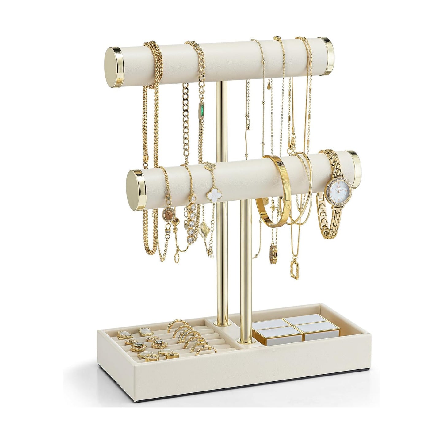 Tray / Jewelry Holder Display / Cloud White / 2 Tier