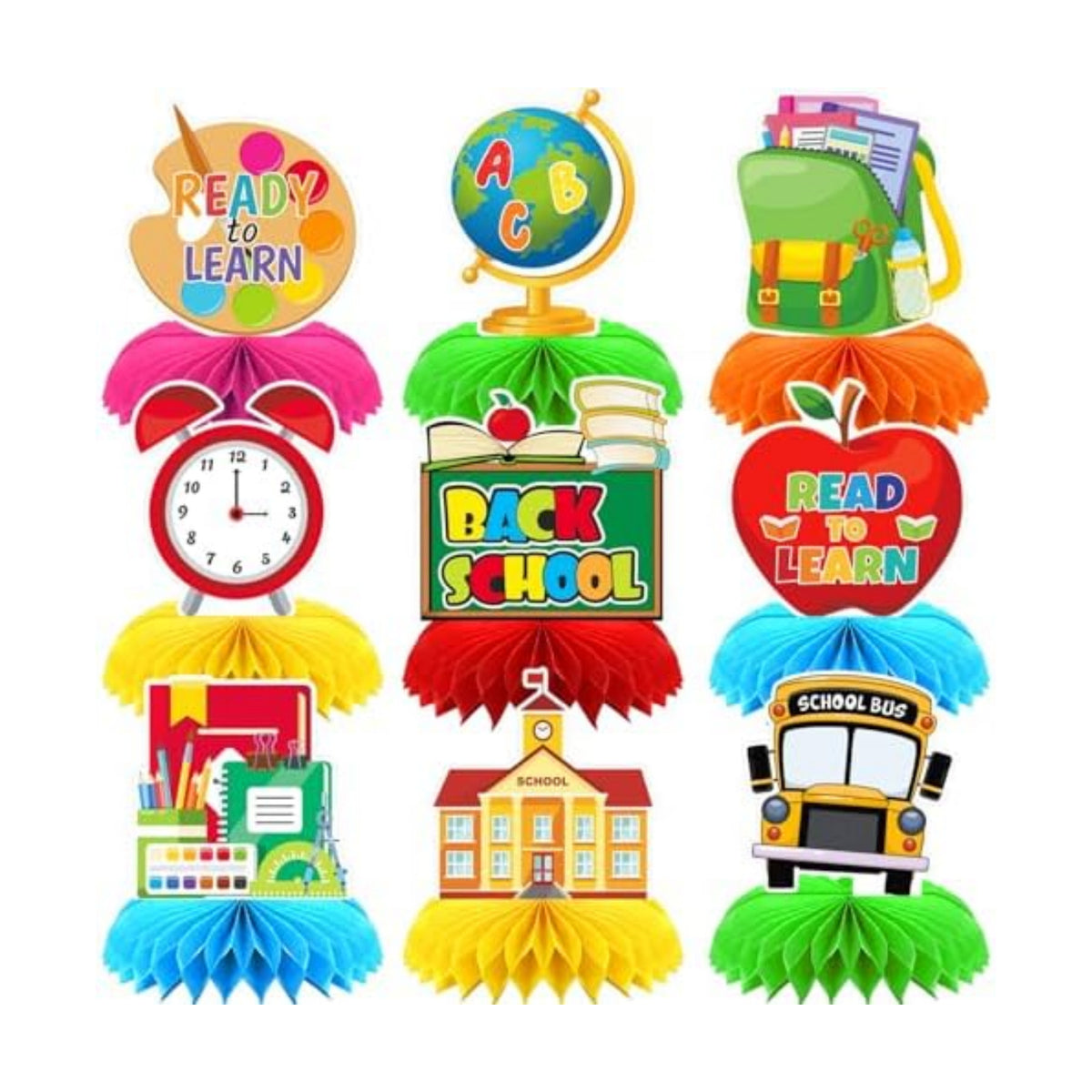 Back to School Table Decorations, 9 Pcs Welcome Back to School centerpieces