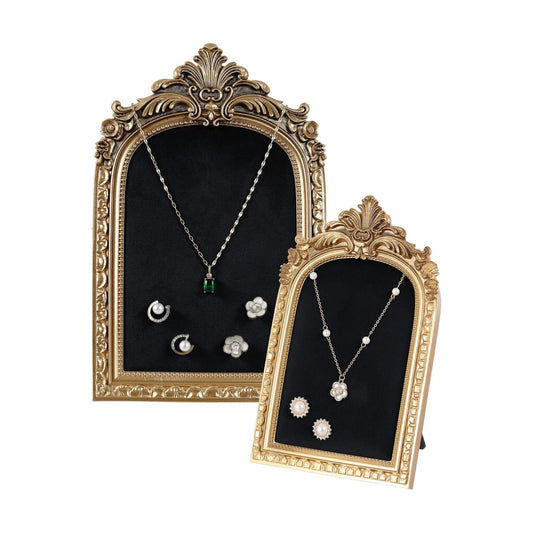 Gold Jewelry Display Stand Vintage Jewelry Frame 10 / Black / Large,small / Elegant / Set of 2