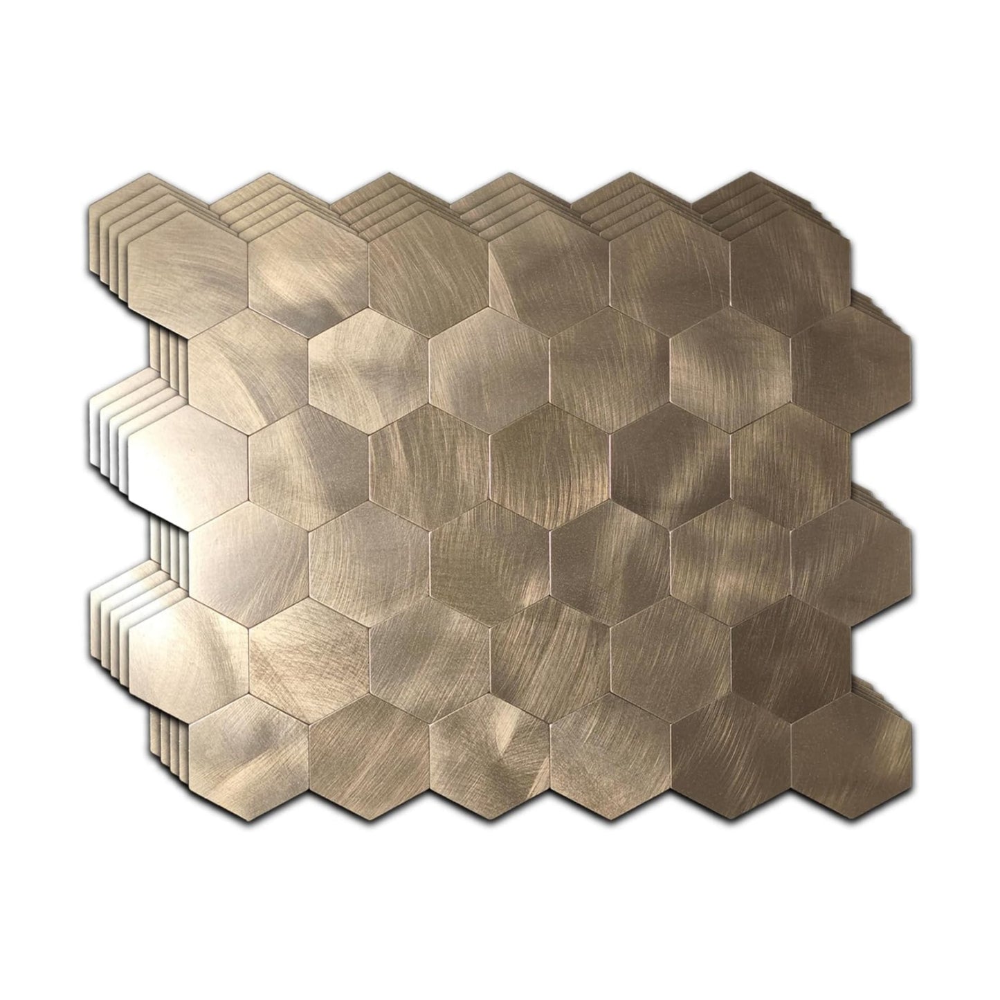 Peel & Stick Mosaic Wall Stickers / Copper / Set of 10