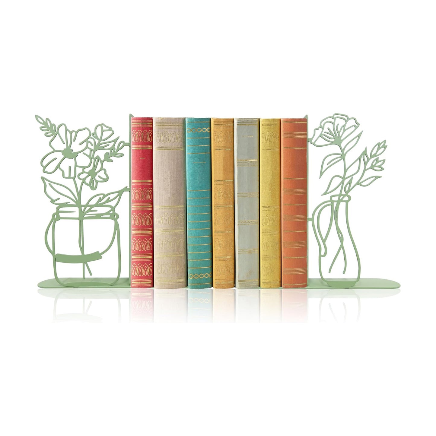 Metal Decorative BookEnds / Green