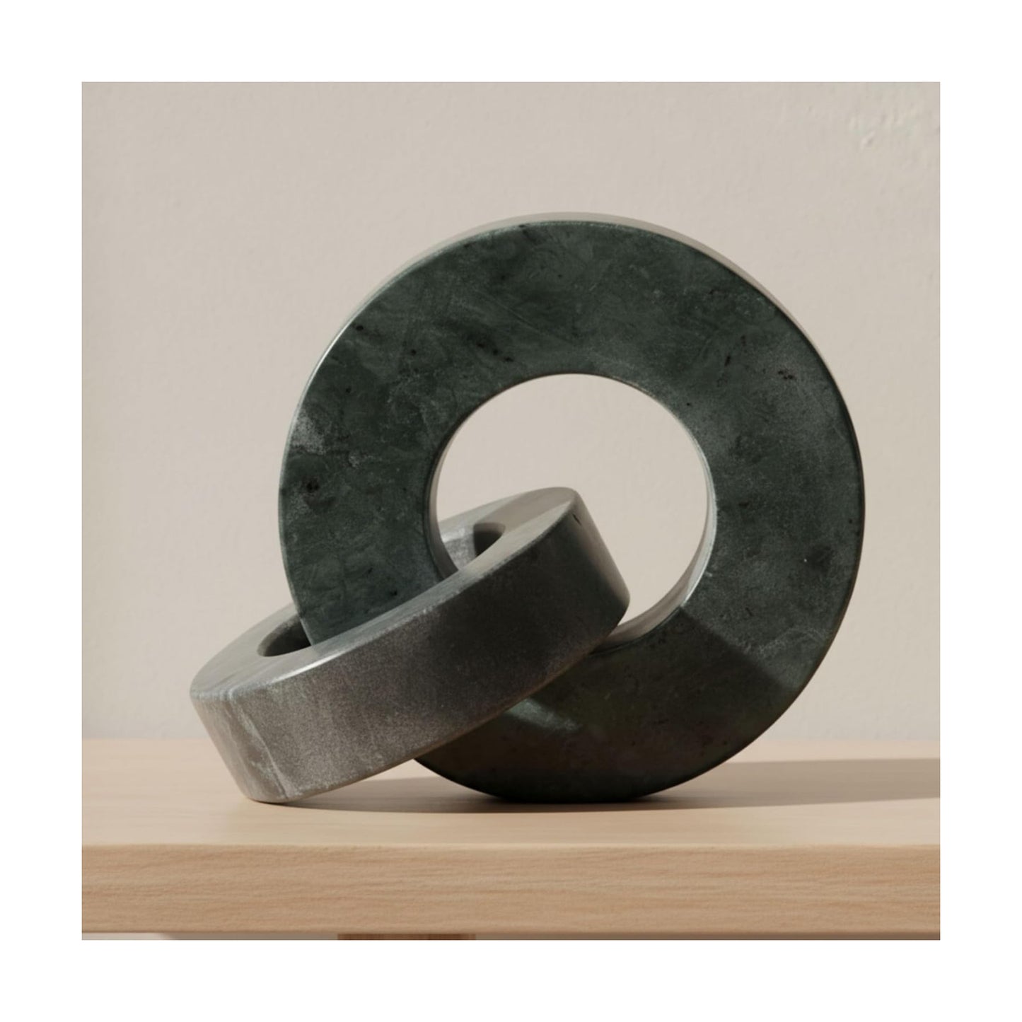 Modern Shelf Sculpture and Office Accents / 6.0" H / Green