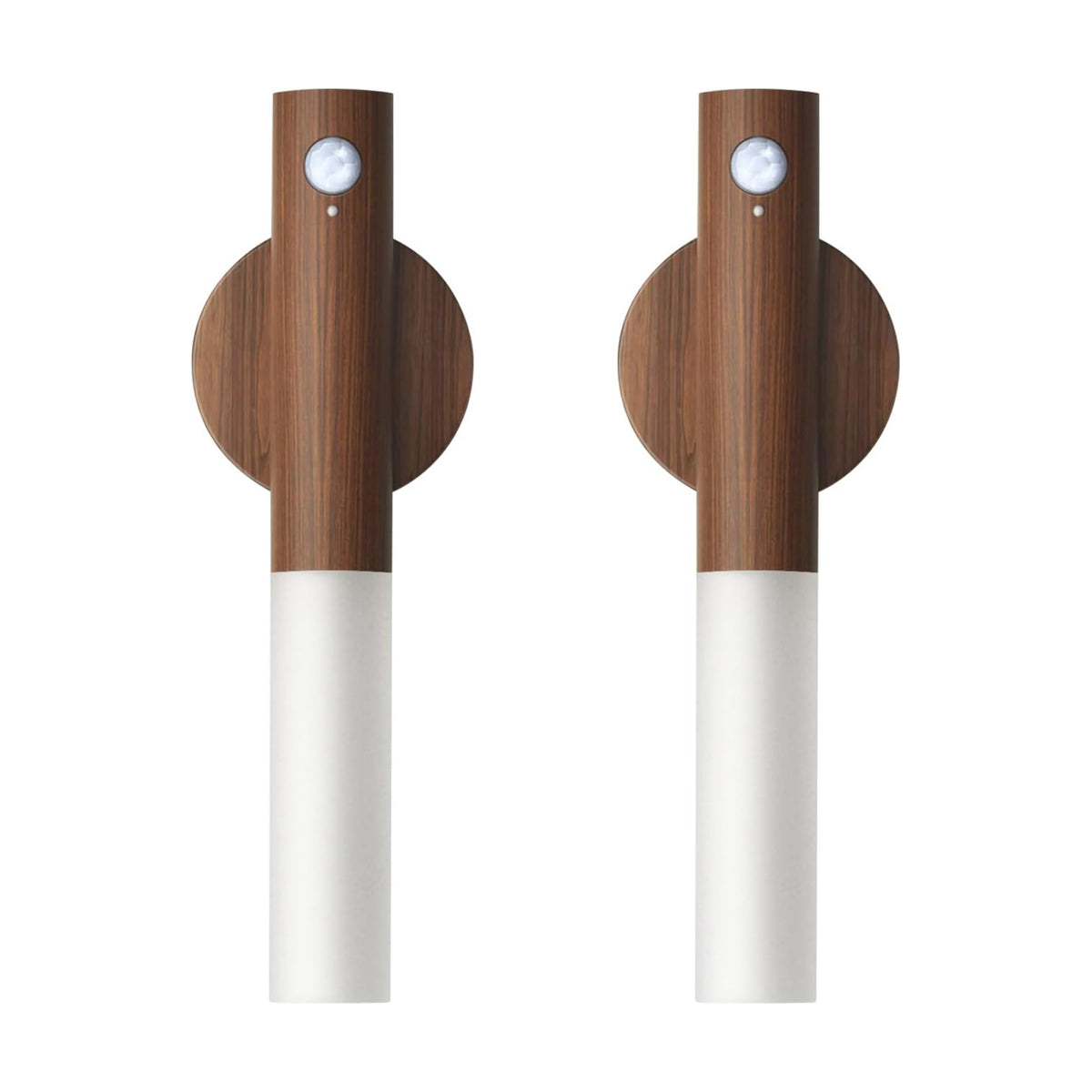 Wooden Motion Sensor Lights Indoor - Magnet Body Hallway Rechargeable LED Wireless Battery Operated Wall Sconce