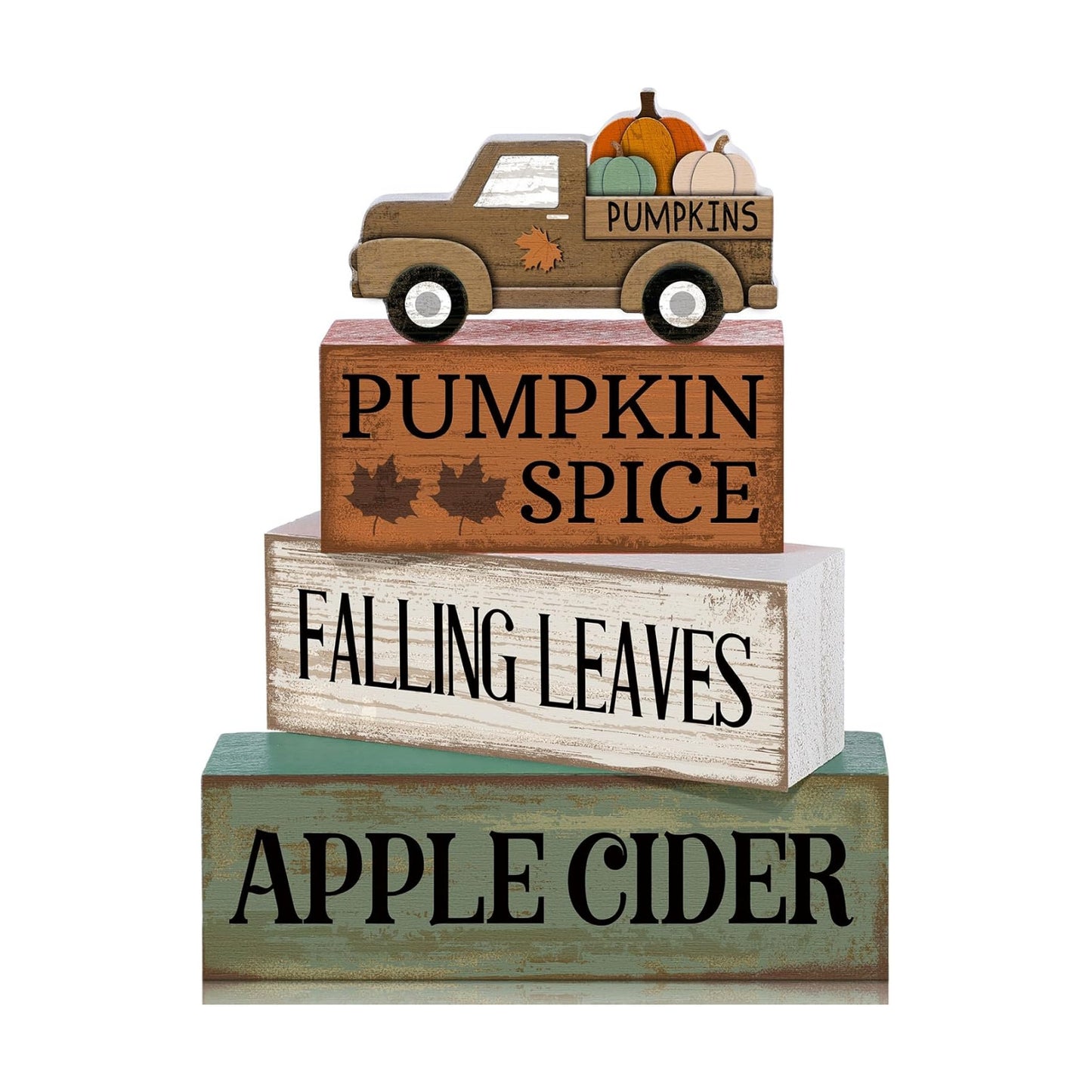 Lineshading 4 Pcs Fall Table Decoration for Home Fall Truck Decor