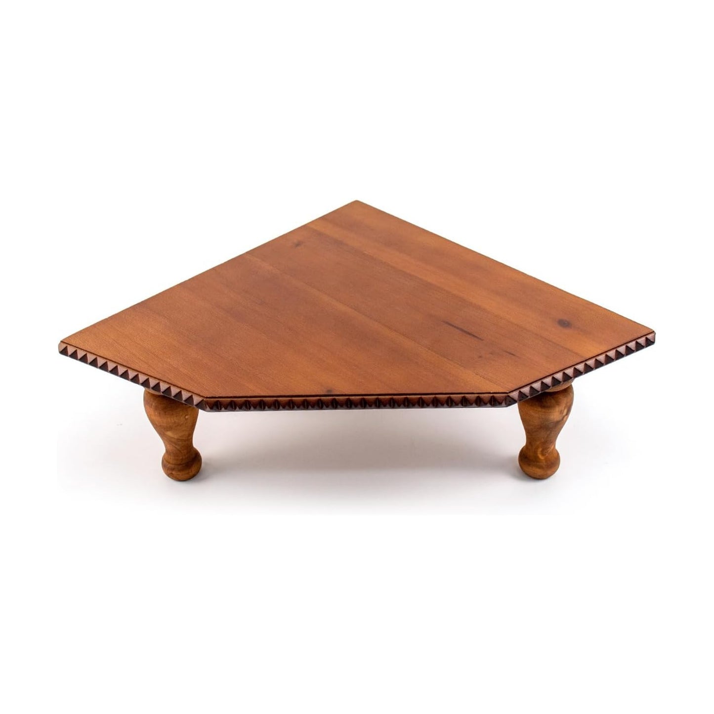 Wood Corner Counter Shelf Framehouse Decorative Tray Stand / Darkbrown